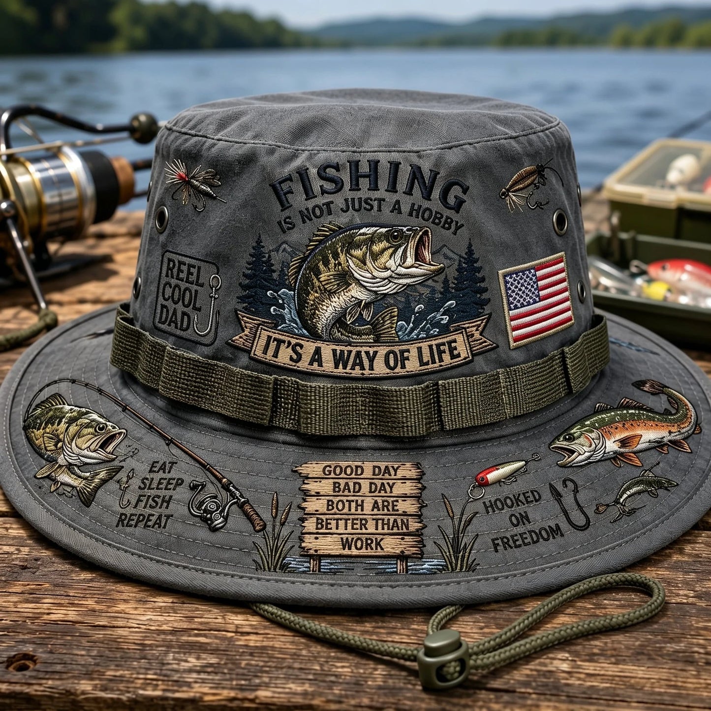 🔥Last Day 50% OFF -🎣 Fishing Is a Way of Life Boonie Hat