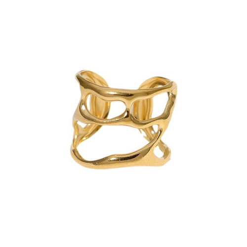 Irregular Hollow Titanium Steel Ring