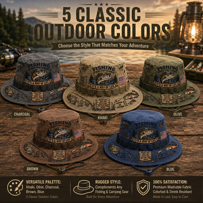 🔥Last Day 50% OFF -🎣 Fishing Is a Way of Life Boonie Hat
