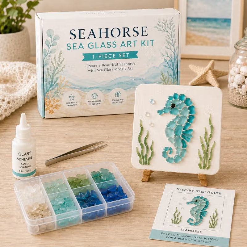 🌊Lose yourself in this calming sea glass art. No skills needed! 🎨