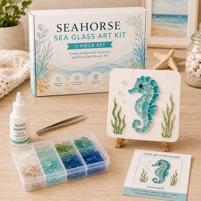 🌊Lose yourself in this calming sea glass art. No skills needed! 🎨
