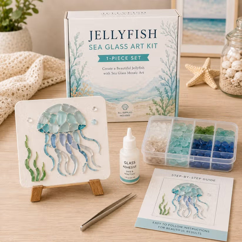 🌊Lose yourself in this calming sea glass art. No skills needed! 🎨