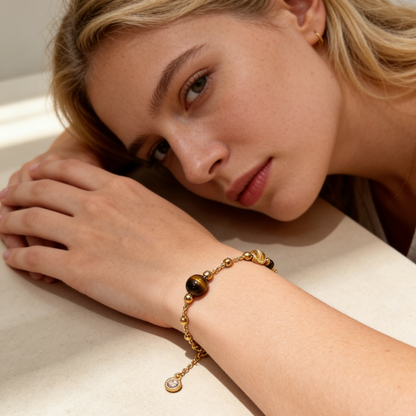 Tiger-eye stone bracelet