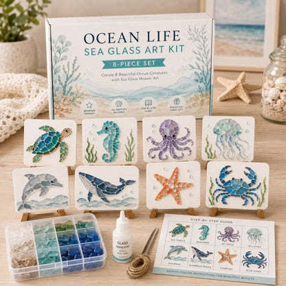 🌊Lose yourself in this calming sea glass art. No skills needed! 🎨