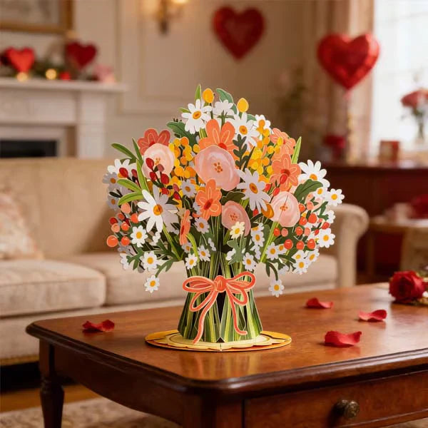 🌸3D Pop-Up Flower Bouquet Card – A Timeless Keepsake for Every Occasion 💖