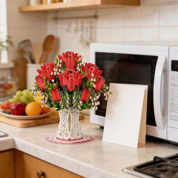 🌸3D Pop-Up Flower Bouquet Card – A Timeless Keepsake for Every Occasion 💖