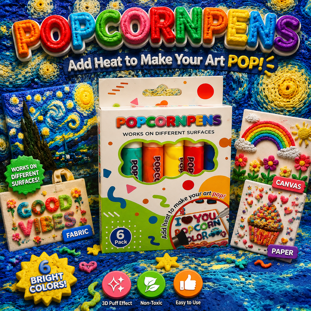 🖍️3D Relief Art Pen – Turn Flat Drawings into Touchable 3D Art🪄