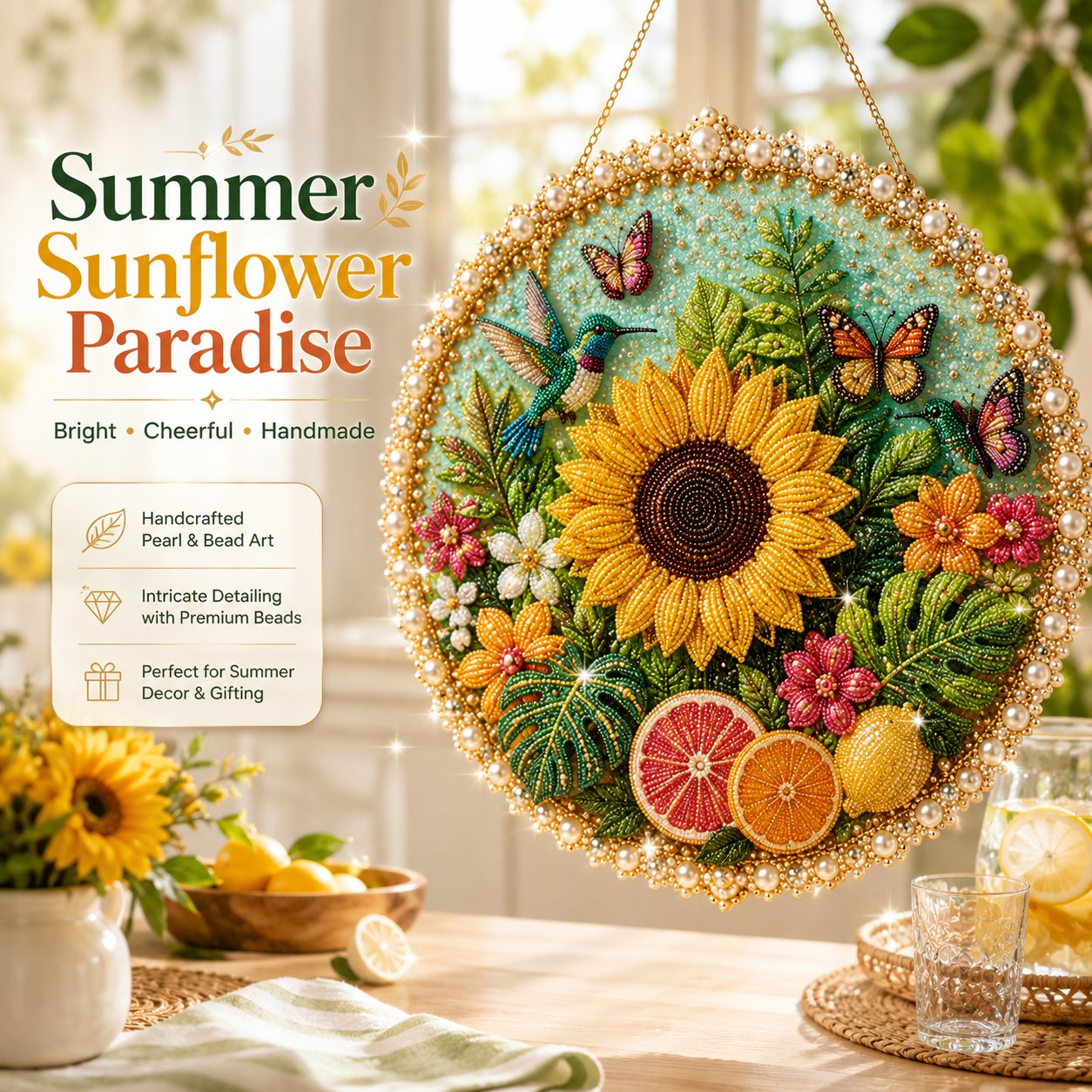 Last Day 49% OFF -  Four Seasons & Holiday Pearl Art Hanging Wreath Kit