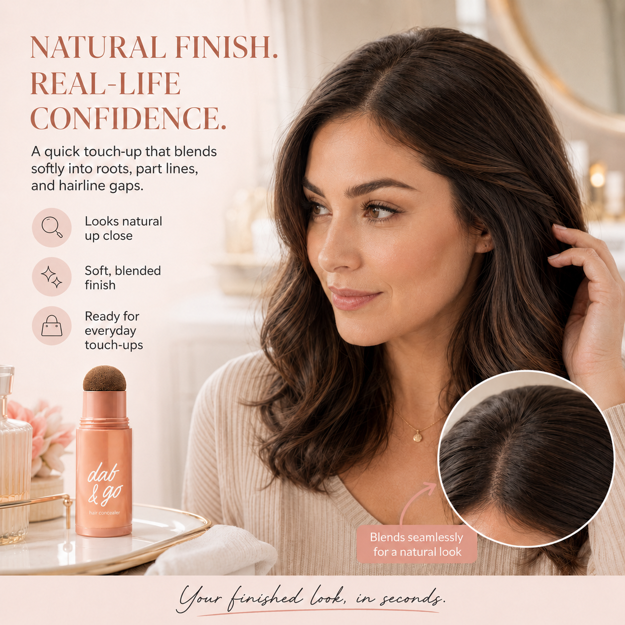 ✨Dab&Go Hair Concealer Stick – Mess-Free Root, Gray & Hairline Touch-Up