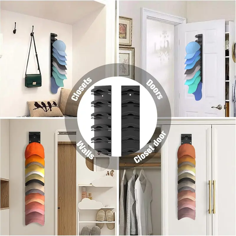 ✨[BOGO Deal] No-Drill Baseball Cap Organizer for Closet & Wall