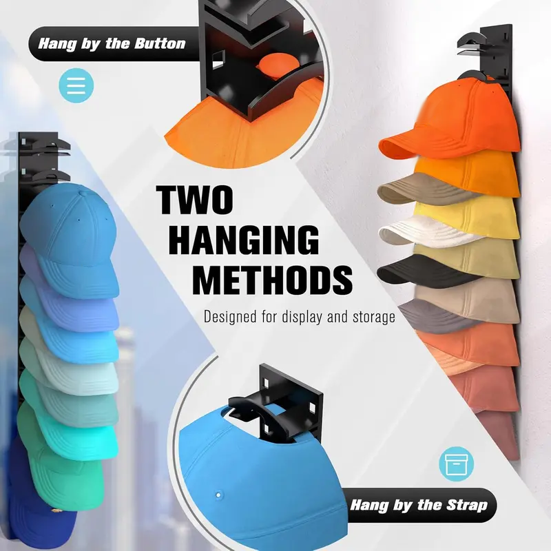 ✨[BOGO Deal] No-Drill Baseball Cap Organizer for Closet & Wall