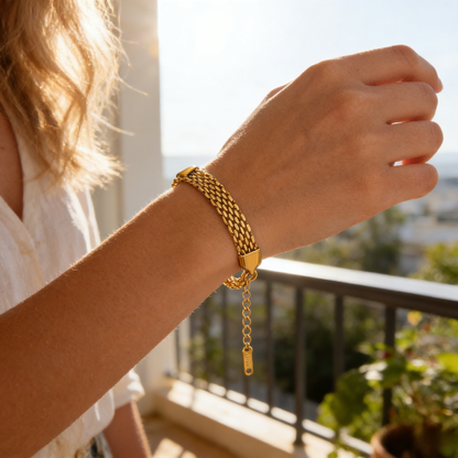 Wire mesh style bracelet