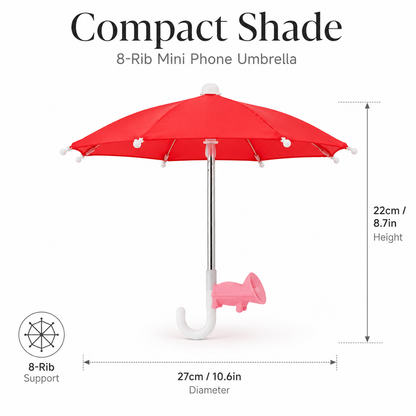 Mini Phone Umbrella Shade – Sun & Rain Protection for Smartphones