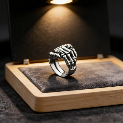Skull Ghost Claw Open Ring