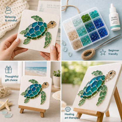 🌊Lose yourself in this calming sea glass art. No skills needed! 🎨
