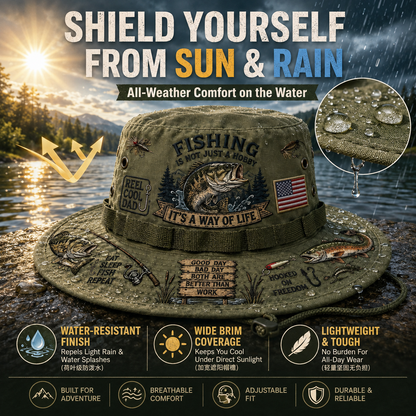 🔥Last Day 50% OFF -🎣 Fishing Is a Way of Life Boonie Hat