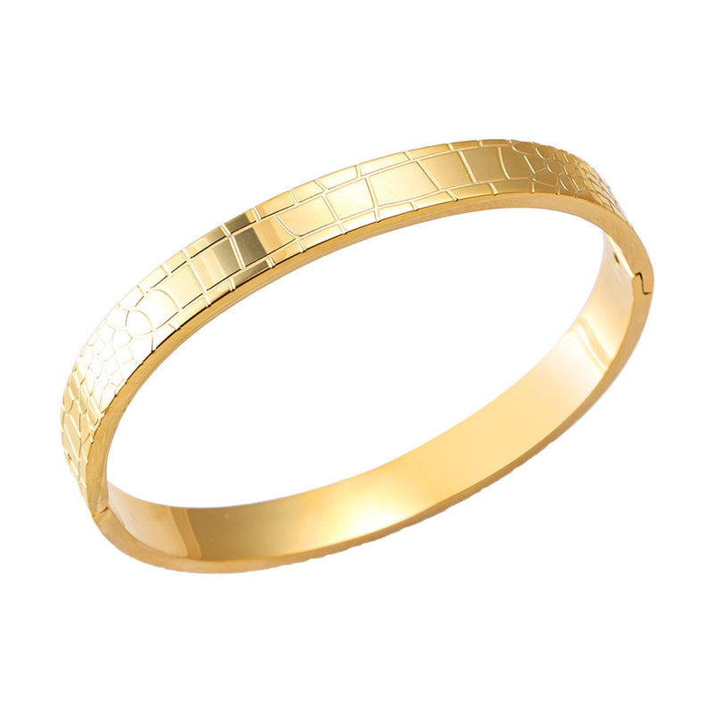 Gold Plated Titanium Steel Bangle