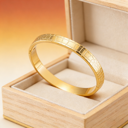 Gold Plated Titanium Steel Bangle