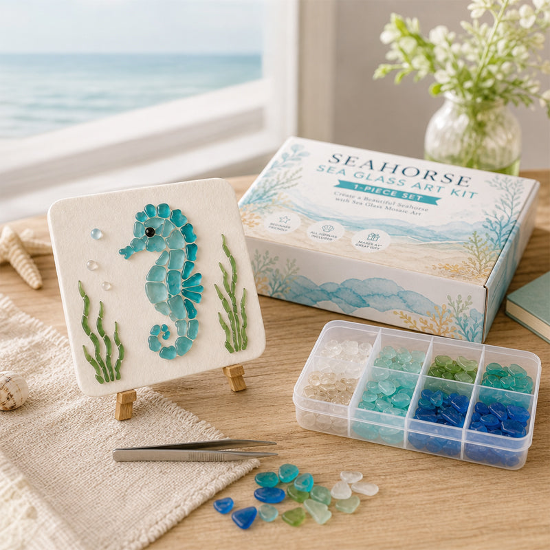 🌊Lose yourself in this calming sea glass art. No skills needed! 🎨