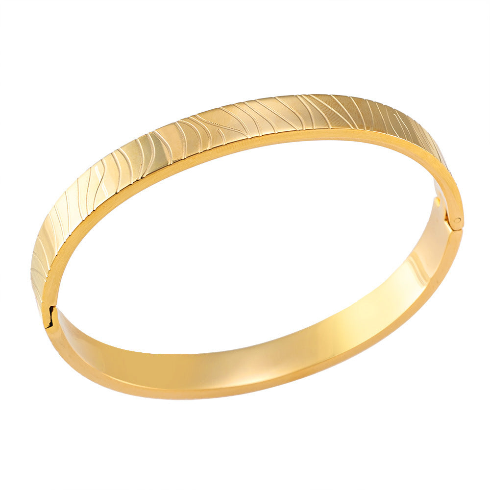 Gold Plated Titanium Steel Bangle