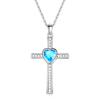 Silver Chain + Sky Blue Zircon