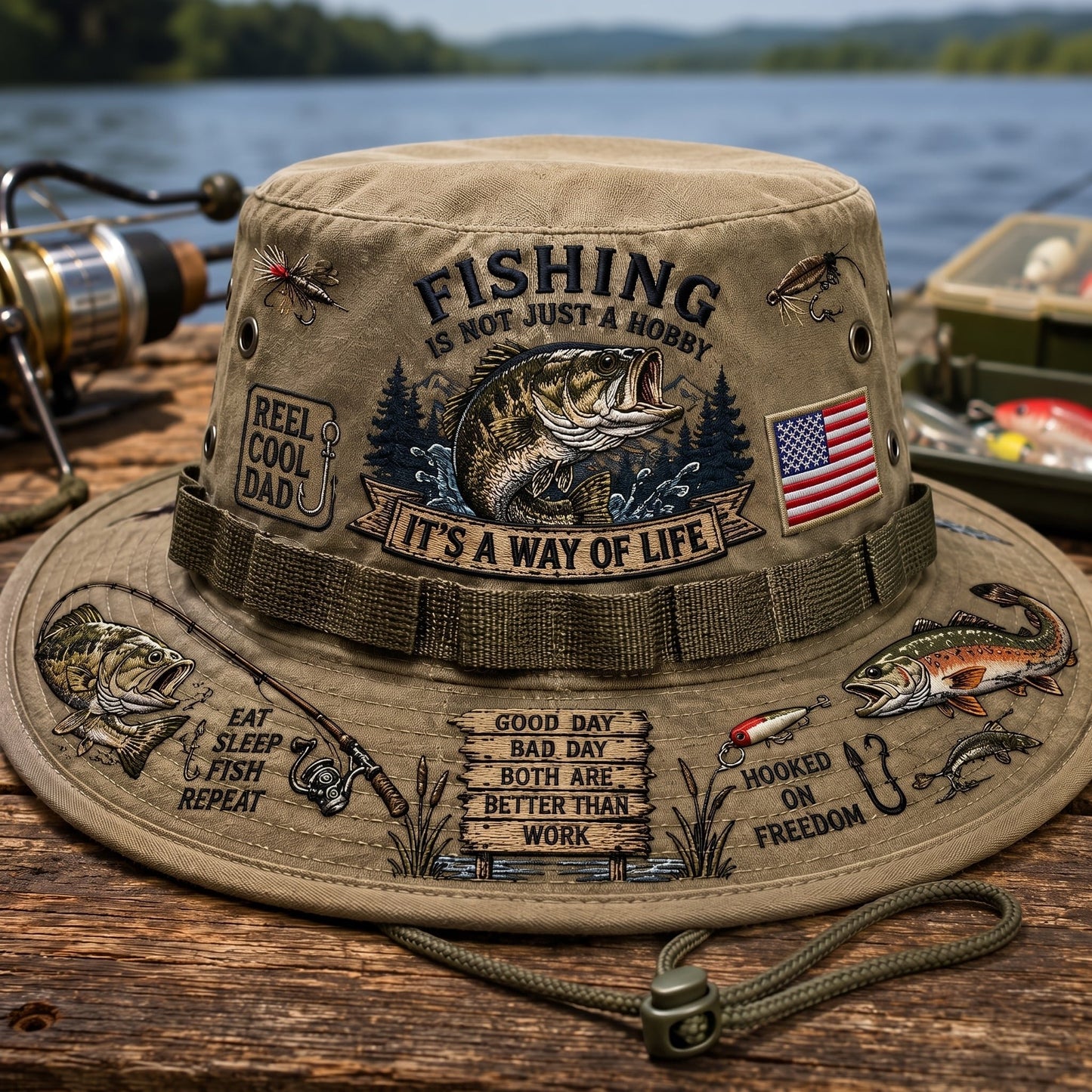 🔥Last Day 50% OFF -🎣 Fishing Is a Way of Life Boonie Hat
