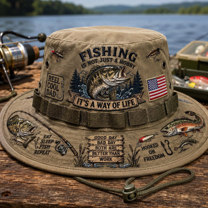 🔥Last Day 50% OFF -🎣 Fishing Is a Way of Life Boonie Hat