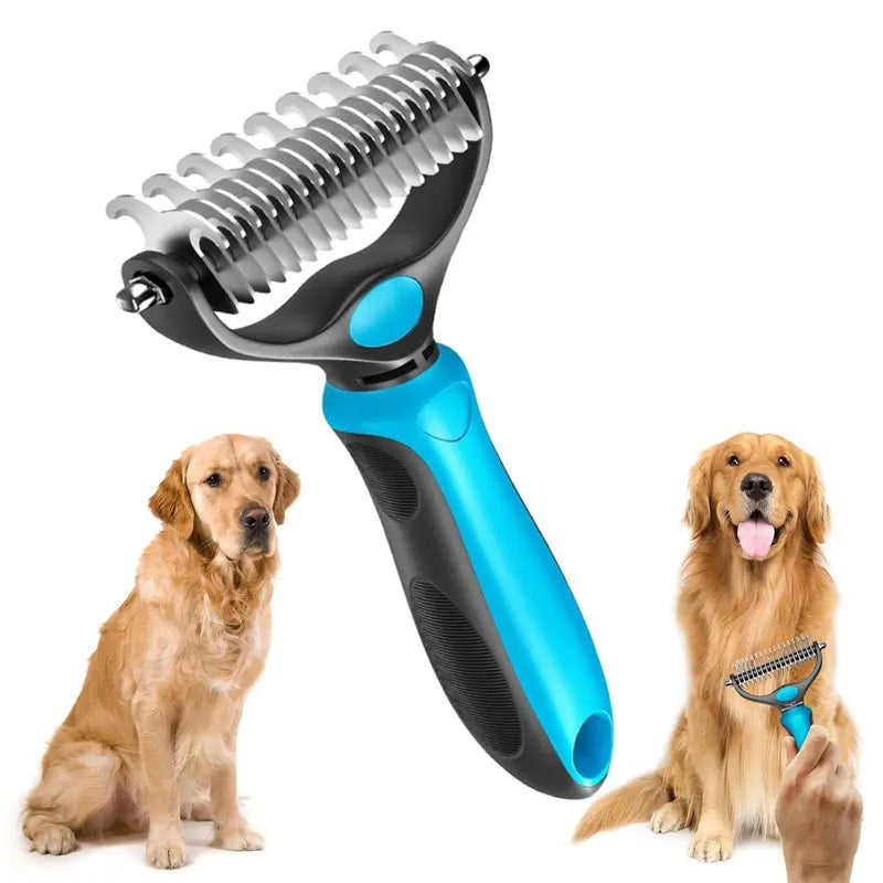 ✨[BOGO Deal]Dual-Sided Pet Deshedding Brush for Dogs & Cats🐶🐱