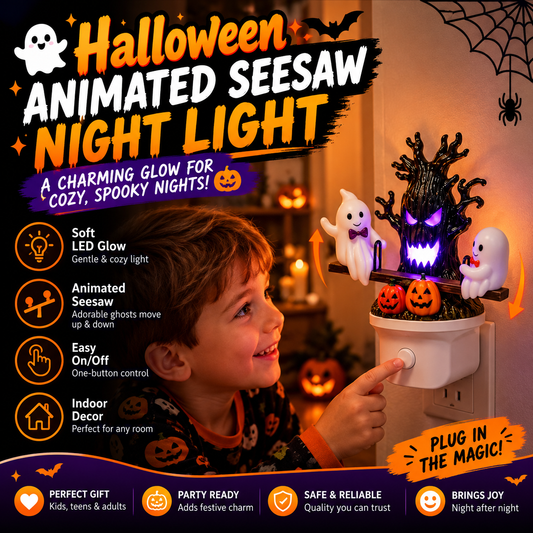 🔥LAST DAY 50% OFF🎃👻Animated Seesaw Ghost Plug In LED Night Light