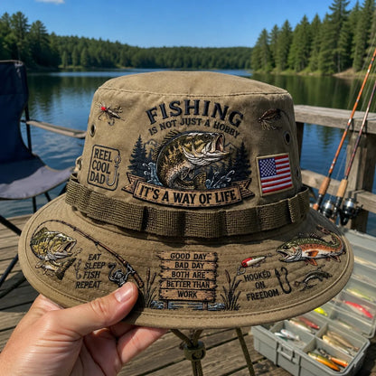 🔥Last Day 50% OFF -🎣 Fishing Is a Way of Life Boonie Hat