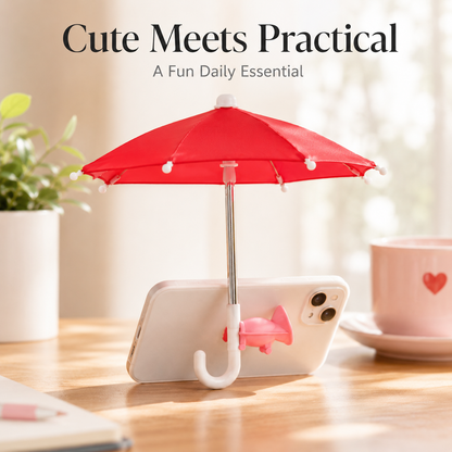 Mini Phone Umbrella Shade – Sun & Rain Protection for Smartphones