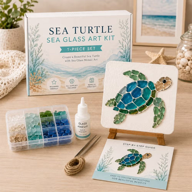 🌊Lose yourself in this calming sea glass art. No skills needed! 🎨
