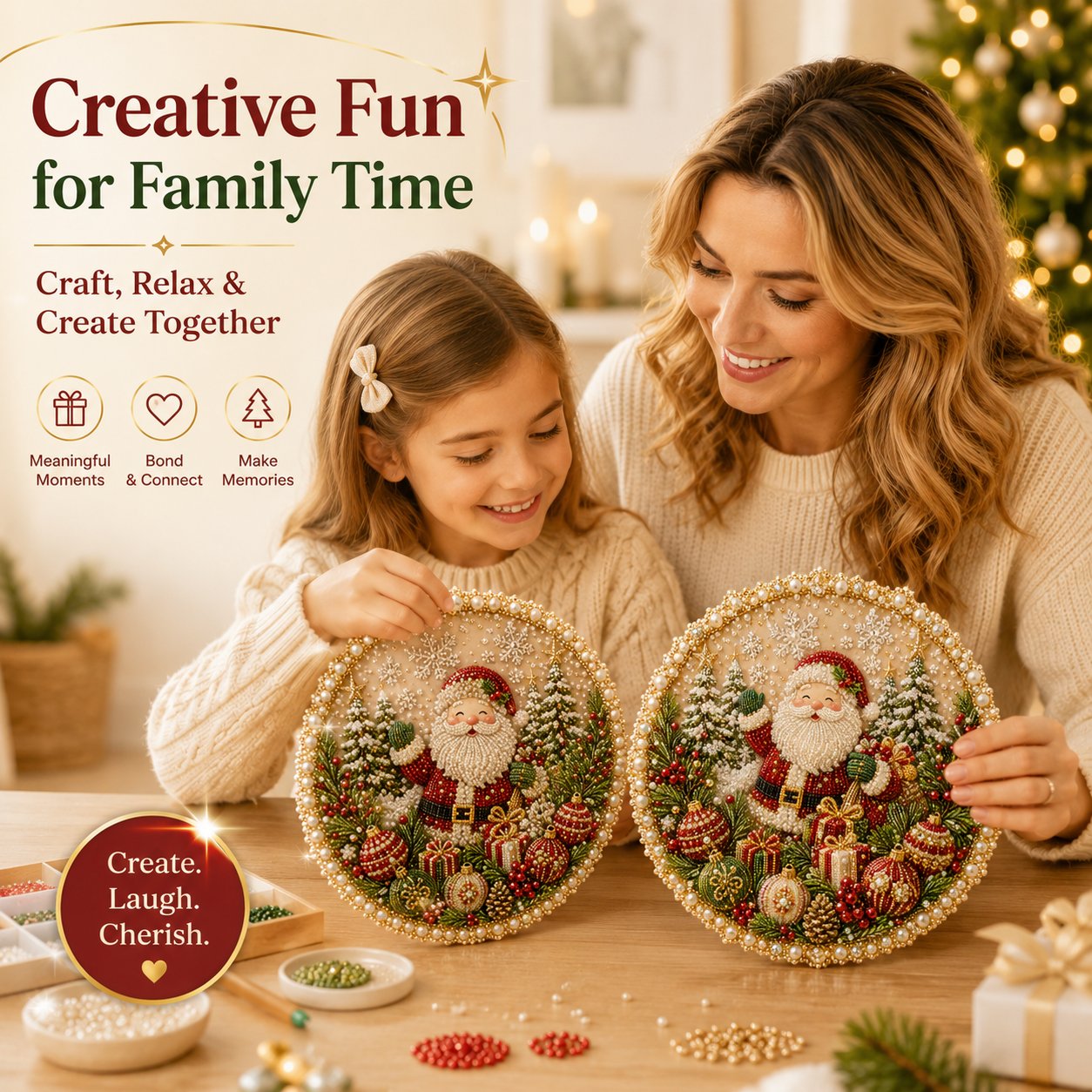 Last Day 49% OFF -  Four Seasons & Holiday Pearl Art Hanging Wreath Kit