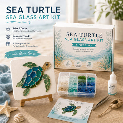🌊Lose yourself in this calming sea glass art. No skills needed! 🎨