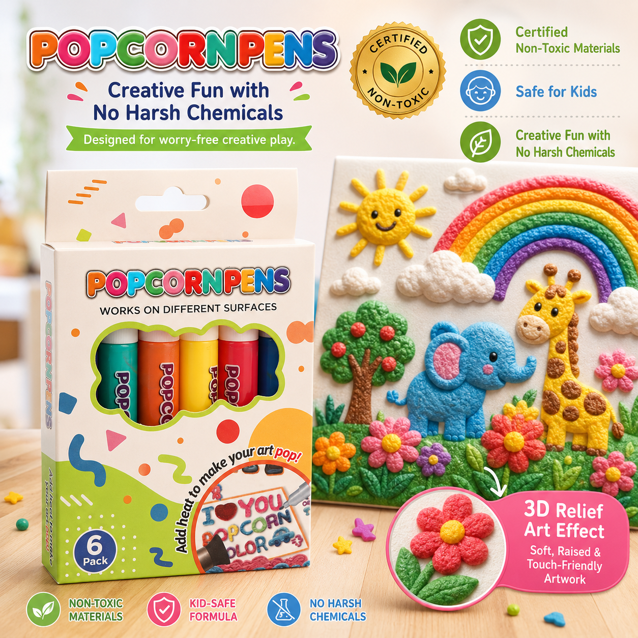🖍️3D Relief Art Pen – Turn Flat Drawings into Touchable 3D Art🪄