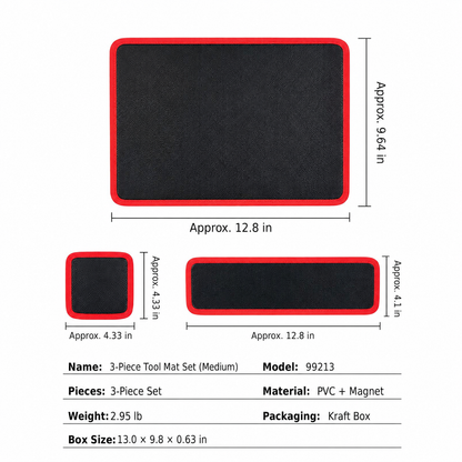 Flexible Magnetic Tool Mat Set for Screws, Sockets & Auto Repairs🛠️🧲