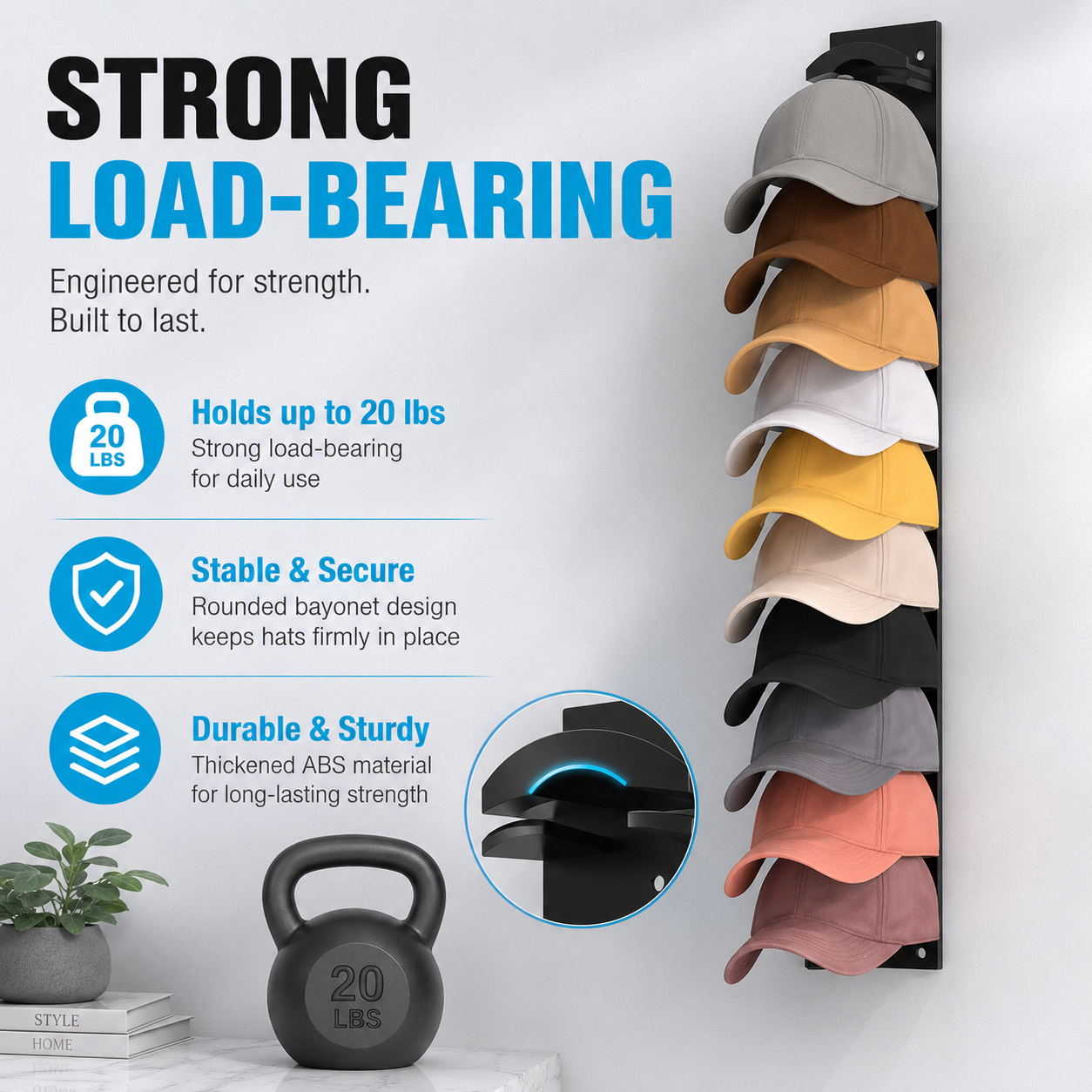 ✨[BOGO Deal] No-Drill Baseball Cap Organizer for Closet & Wall