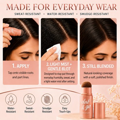 ✨Dab&Go Hair Concealer Stick – Mess-Free Root, Gray & Hairline Touch-Up