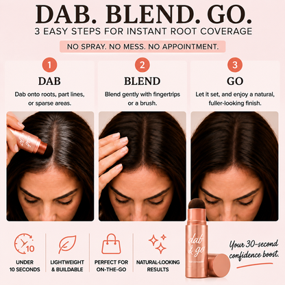 ✨Dab&Go Hair Concealer Stick – Mess-Free Root, Gray & Hairline Touch-Up