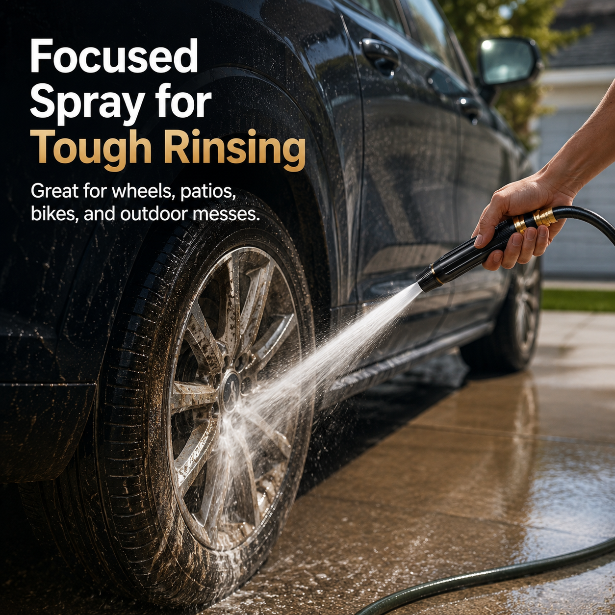 Powerful High-Pressure Spray Nozzle for Home Car Wash & Garden Watering