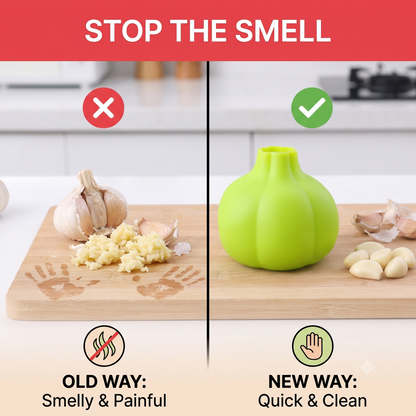 Easy-Roll Silicone Garlic Peeler | Odor-Free Skin Remover