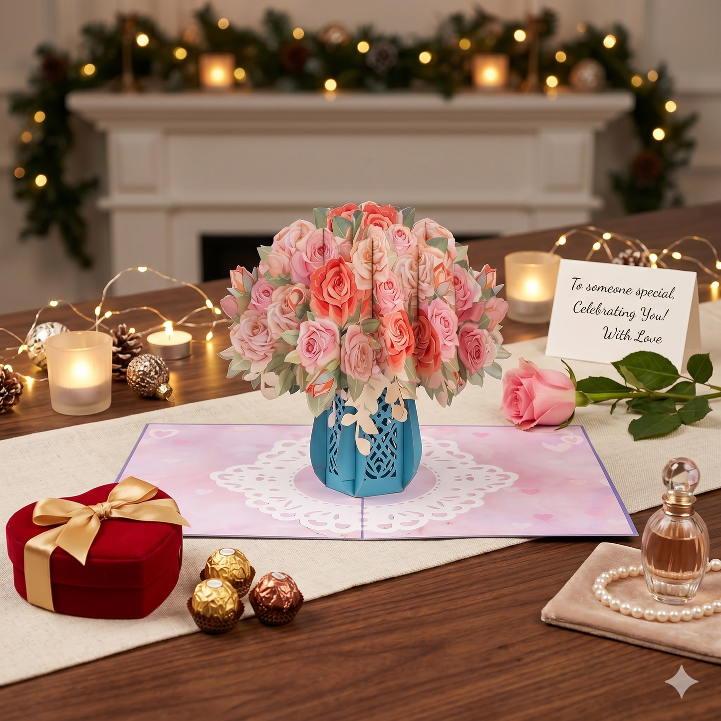 🌸3D Pop-Up Flower Bouquet Card – A Timeless Keepsake for Every Occasion 💖
