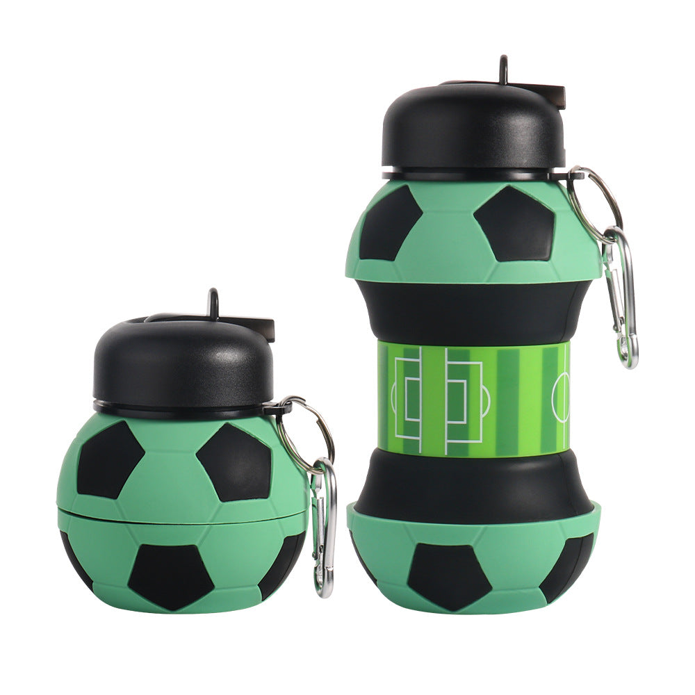 ⚽ World Cup Special: Buy 1 Get 1 FREE!🏃 Kids’ Favorite! 2-in-1 Foldable Football Water Bottle