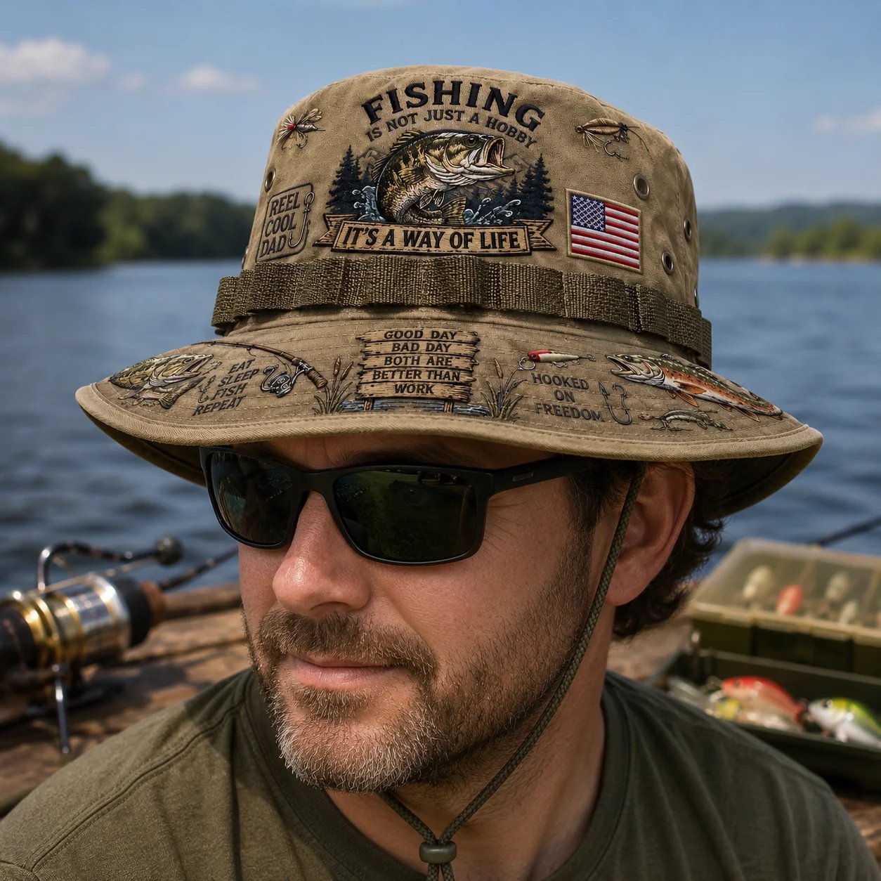 🔥Last Day 50% OFF -🎣 Fishing Is a Way of Life Boonie Hat