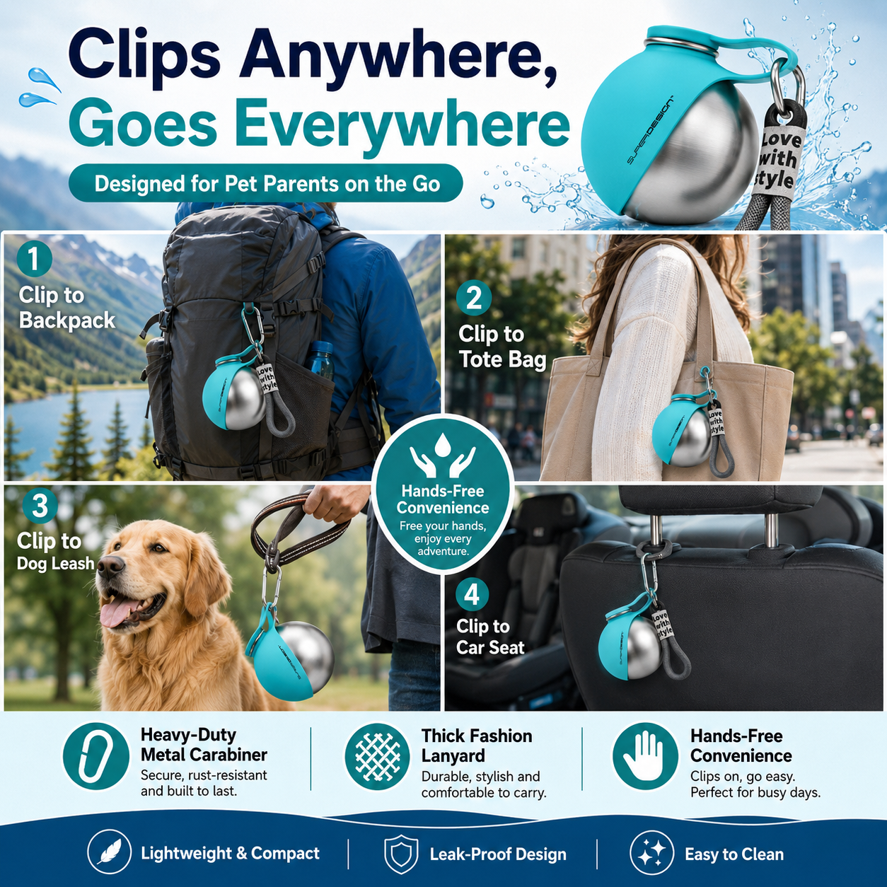 Last Day 50% OFF - 2-IN-1 TRAVEL DOG BOTTLE & BOWL