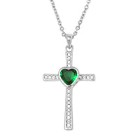 Silver Chain + Green Zircon