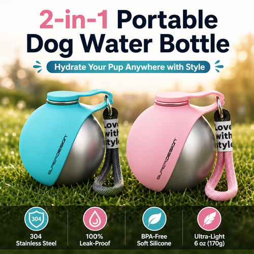 Last Day 50% OFF - 2-IN-1 TRAVEL DOG BOTTLE & BOWL