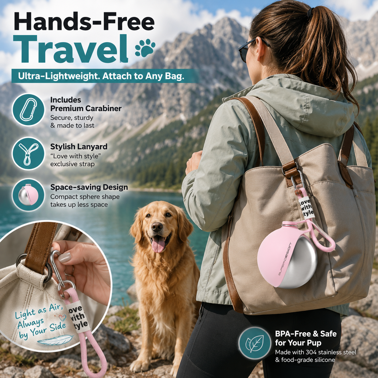 Last Day 50% OFF - 2-IN-1 TRAVEL DOG BOTTLE & BOWL