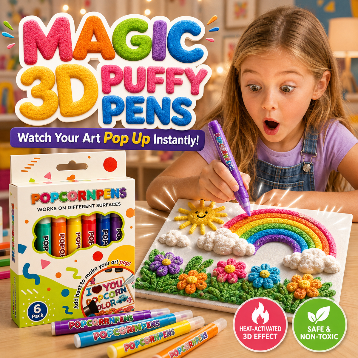 🔥Last Day! Save 50% |🖍️3D Relief Art Pen – Turn Flat Drawings into Touchable 3D Art🪄