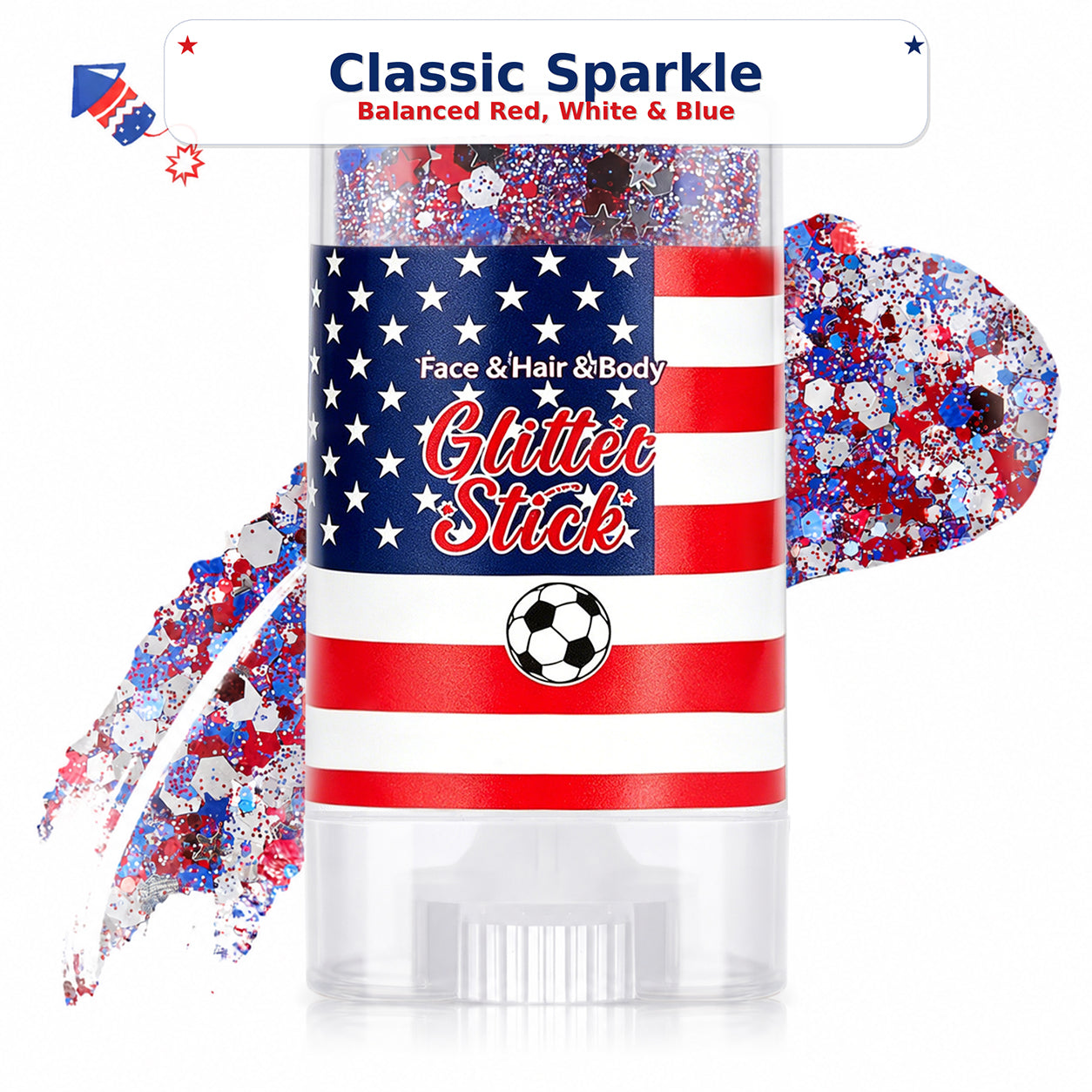 ✨[BOGO Deal]2026 Independence Day Glitter Stick – Red, White & Blue Sparkle 🎆